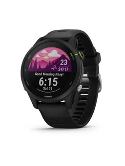 Garmin - Forerunner 255 Music Black Smart Watch with Charging Cable