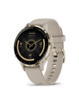 Garmin - Venu 3S Soft Grey Stainless Steel Bezel Smart Watch with Charging Cable