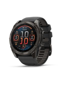 Garmin - Fenix 8-51 Mm Amoled Sapphire Carbon Black Dlc Smart Watch and Charging Cable