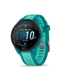Garmin - Forerunner 165 Music Turquoise Smart Watch with Charging Cable