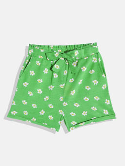 Luyk - Green Floral Shorts