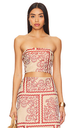 Bec + Bridge - Palm Bliss Strapless Crop