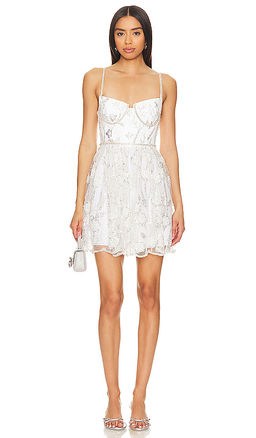 self-portrait - Sequin Lace Mini Dress