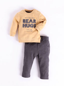 BABY GO - Baby Boy Full Sleeve T-Shirt and Pants (Set of 2)