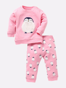 BABY GO - Girls Full Sleeve T-Shirt and Pyjama (Set of 2)
