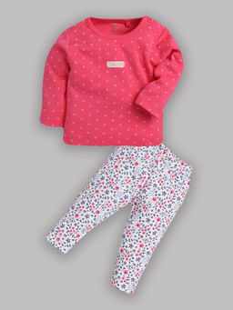 BABY GO - Girls Full Sleeve T-Shirt and Pyjama (Set of 2)