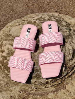 IRUSSH - Pink Cotton Candy Summer Flats