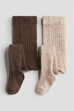 H&M - Boys 2-Pack Wool-Blend Tights