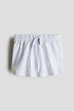 H&M - Girls Grey Printed Sweatshorts