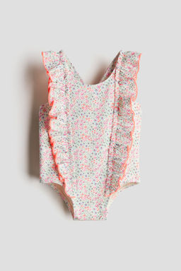 H&M - Girls Multi-Color Frilled Swimsuit