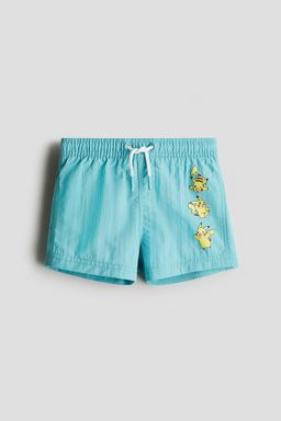H&M - Boys Turquoise Printed Swim Shorts