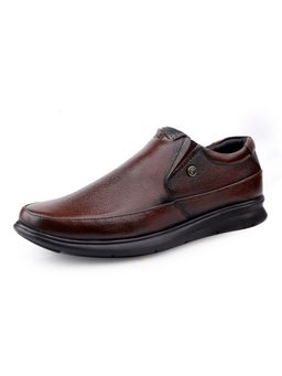 Bacca Bucci - Leather Office Slip-On Formal Shoes-Brown