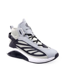 Bacca Bucci - Illusion High-Top Street Fashion Sneakers with Rubber Outsole-Grey