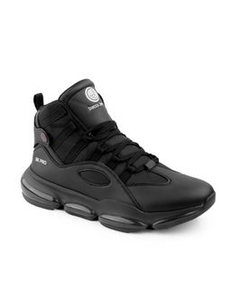 Bacca Bucci - Dominator Mid-Top Street Fashion Chunky Sneakers-Black