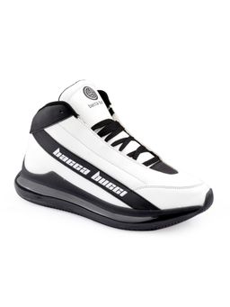 Bacca Bucci - Mars 2.0 Classic Hi-Top Fashion Sneakers-White & Black