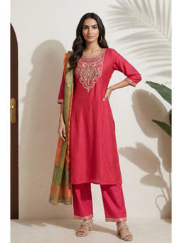 Aurelia - Women Orange Printed Jacquard Dupatta