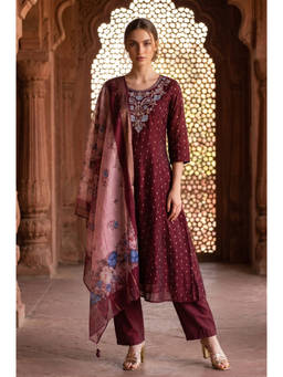 Aurelia - Women Pink Woven Jacquard Dupatta
