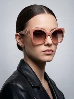 Guess - 100% Uv Protected Butterfly Shaped Brown Sunglasses for Women-Gus0019772F55Sg (55)