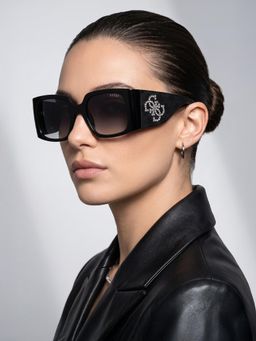 Guess - 100% Uv Protected Square Shaped Grey Sunglasses for Women-Gus00201-H01B53Sg (53)