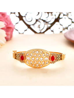 Voylla - Kundan Elegance Bright Cut Setting Ethnic Adjustable Kadas