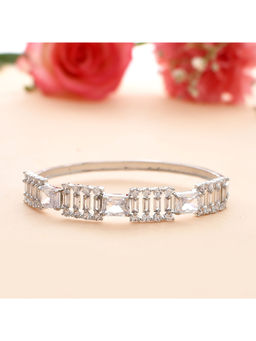 Voylla - Sparkling Elegance Rectangle Cut Cz Bracelet
