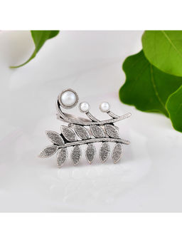 Voylla - Fresh Fern Dew Drop Ring