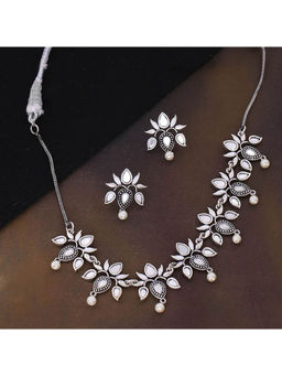 Voylla - Amaira Mirror Details Necklace and Earring