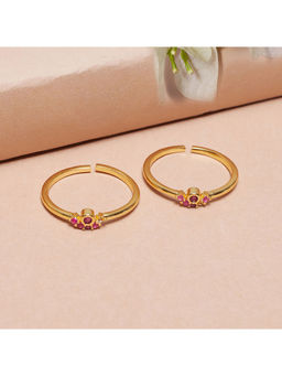 Voylla - Sparkling Essentials Cz Embellished Toe Rings