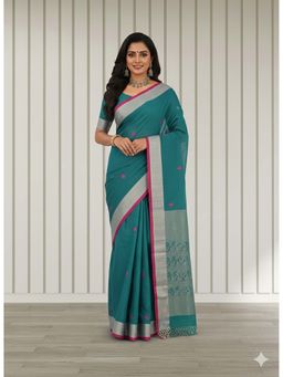Kalakriti By Rachna - Balu Chari Handloom Cotton Saree with Unstitched Blouse