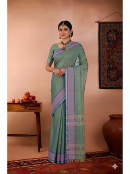 Kalakriti By Rachna - Pure Handloom Jamdani Cotton Saree with Unstitched Blouse