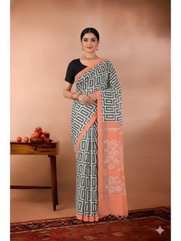 Kalakriti By Rachna - Printed Mull Cotton Saree with Unstitched Blouse