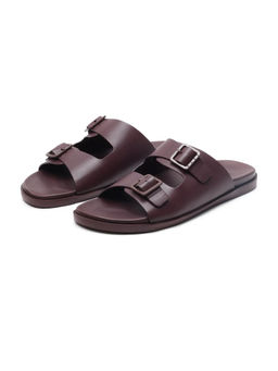 Rare Rabbit - Starry Bordo Leather Sandals