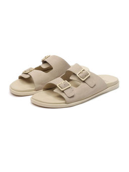 Rare Rabbit - Raro Beige Leather Sandals