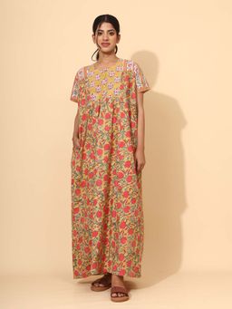 YELLOW BLOOM - Yellow Floral Comfortable Nighty