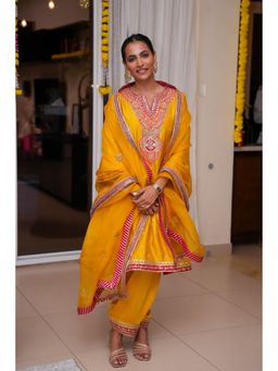 Sheetal Batra - Hafsa - Heirloom Mustard Chauga With Salwar