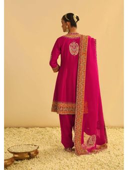 Sheetal Batra - Rayana - Rani Hotpink A-Line Kurta With Salwar And Dupatta
