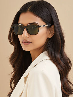 John Jacobs - Green Full Rim Square Tints JJ S70149 Sunglasses