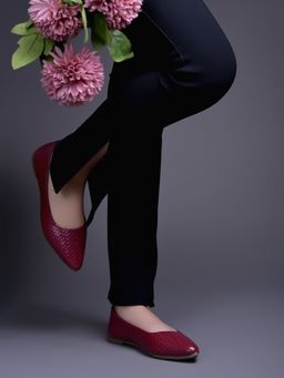 Shoetopia - Textured Cherry Ballerinas for Girls