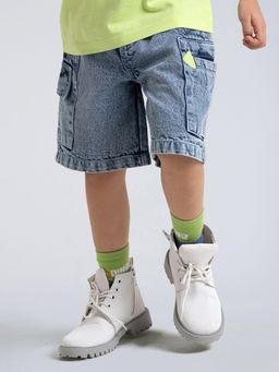 Hopscotch - Cargo Cotton Denim Shorts