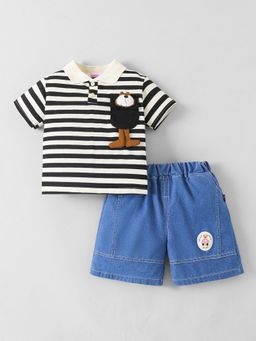 Hopscotch - Teddy Applique Denim T-Shirt and Short