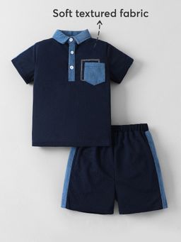 Hopscotch - Colourblocked Denim T-Shirt and Short