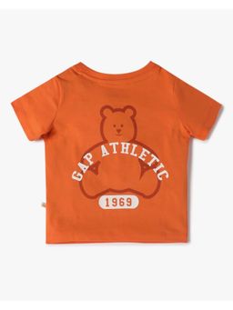 GAP - Boys' Orange Graphic Relaxed Fit T-Shirt