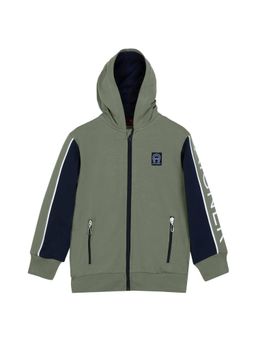 Aigner - Boys Green Logo Zip-Up Hoodies