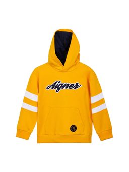 Aigner - Boys Yellow Logo-Patch Hoodies