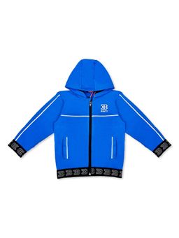 Bugatti - Boys Blue Logo Zip-Up Jacket