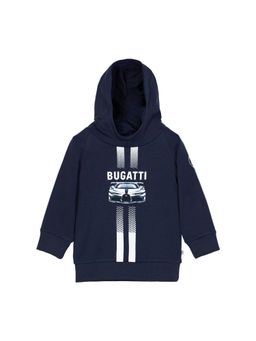 Bugatti - Baby Boys Navy Blue Car-Print Hoodie