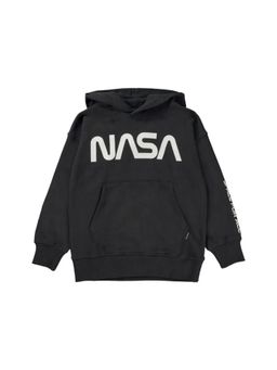 Molo - Boys Black Nasa Logo Print Hoodie
