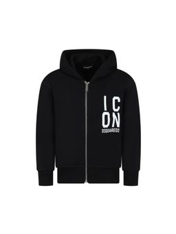 Dsquared2 - Kids Black Logo Print Zip Jacket