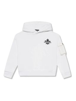 Dsquared2 - Unisex White Maple Leaf and Hoodies