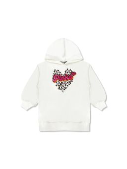 Pinko - Girls White Logo-Printed Hoodie